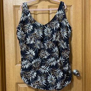 Nwt Sarong skirted Swimsuits For All One Piece Plus Size 30 5X